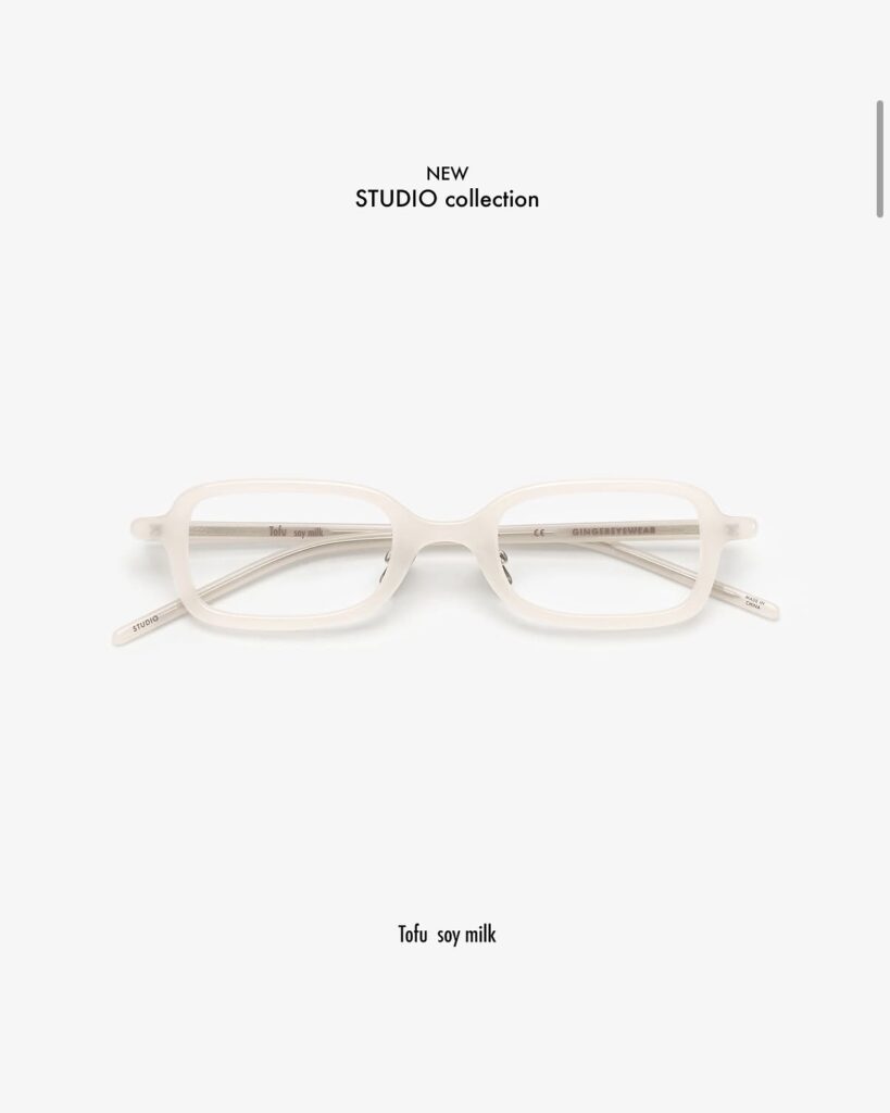 Ginger Eyewear Studio Line Tofu model in Soy Milk frame